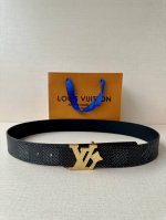 Special 4.0 Width Lv Flower Double-Sided Belt Made Of Monogram Coated Canvas. Th
