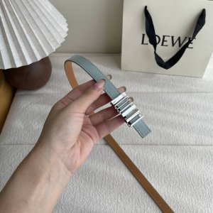 Special Loewe Classic Cowhide Leather Belt With A Shiny Loewe Geometric Belt Buc