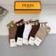 Includes 5 pairs of Fendi classic double-F letter short socks, made of pure cot
