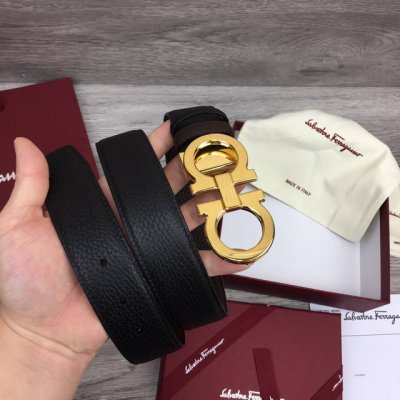 Ferragamo men's belt buckle, first layer of cowhide, all real photos, business