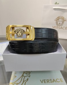 Image Package 10 Versace Men's Automatic Belt - Width 34mm, Premium Steel Buckl