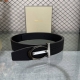 Tom Ford's latest trendy double-sided top-grain cowhide leather model, 3.8mm wid