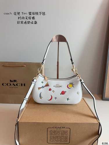 comes with a gift box. Coach. Planet Teri underarm bag Crescent bag real name c
