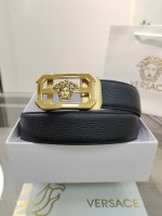 Versace Men's Automatic Belt - 34mm Width, Premium Steel Buckle, Soft to the Tou