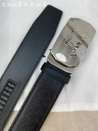 Prada Men's Automatic Belt - 34mm Width, 316L High-Quality Steel Buckle, Crafte - Click Image to Close