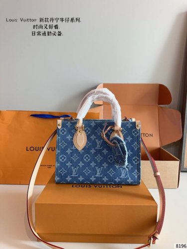 Lv Onthego denim shopping bag So elegant I will always love denim! Who can resis