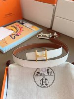 Hermes 2025 New Craftsmanship, Original Stitching, 2.4cm Reversible Belt, French