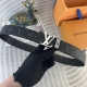 Lv Special leather belt series, original hardware boutique stainless steel buckl