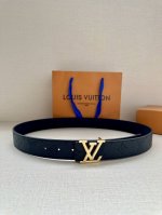 3.4 Width This Lv Heritage Double-Sided Belt Combines Embossed Crocodile Leather