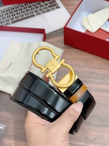 Ferragamo genuine size 3.5cm original leather business simple and generous