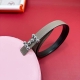 Simple 2.5 Double Leather Girls Litchi Grain Belt Accessories 2.5H Stainless Ste