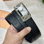 Automatic Buckle Belt] Lv, 3.5Mm Wide, Made From Double-Sided Imported Top-Grain