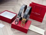 Authentic double-sided imported Salvatore Ferragamo calfskin belt with an origi