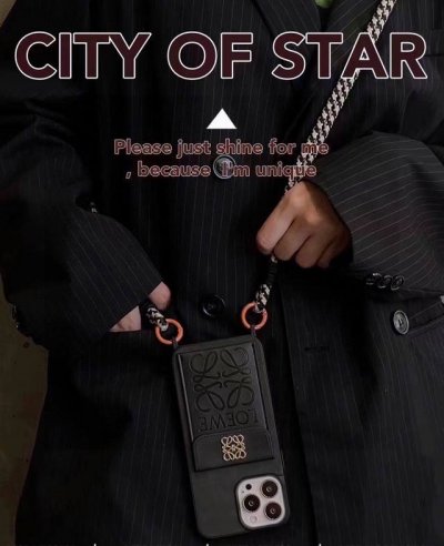 Loewe crossbody mobile phone case card case crossbody rope detachable Logo hard