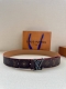 This 4.0-width Louis Vuitton Initiales reversible belt is available in a variety