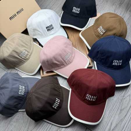 Special Price Miumiu With Dust Bag New Baseball Cap Made Of Pure Cotton With Goo - Click Image to Close