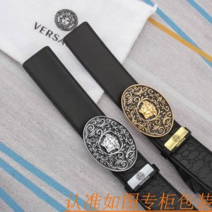 Belt Versace Original Cowhide Belt Men's Belt Material 100% First Layer Cowhide