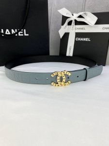 Width 3.0 Cm Chanel Imported Soft Calfskin Leather With Gold And Silver Patterne