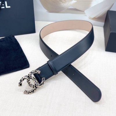 4.0Cm Chanel belt, double-sided top layer cowhide, length: 75.80.85.90.95.100.10