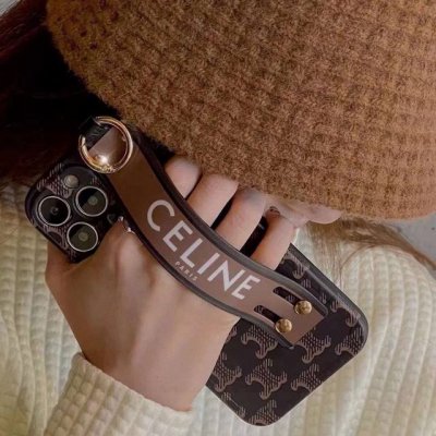 Celine straight-edge polka dot photo frame, wristband phone case, full-cover fro