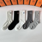 Special Packaging Hermes New Classic Mid-Length Socks! Five pairs per box, same