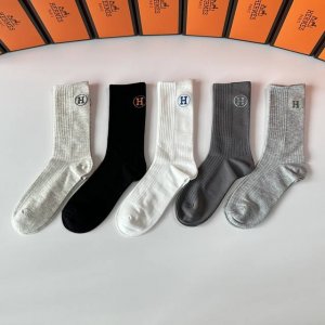 Special Packaging Hermes New Classic Mid-Length Socks! Five pairs per box, same