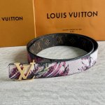 Lv 4.0cm wide double-sided belt combines two classic styles. The Monogram print
