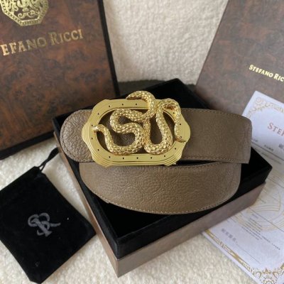 Stefano Ricci New original quality boutique classic eagle head steel buckle bott