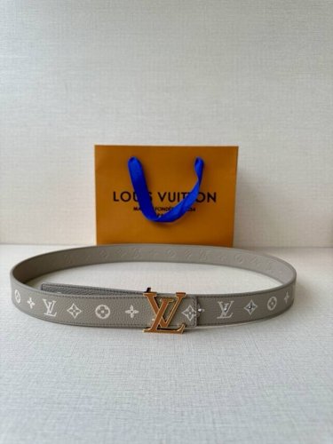3.0 Cm Width Lv Double-Sided Alligator Leather Belt Reinterprets Louis Vuitton's