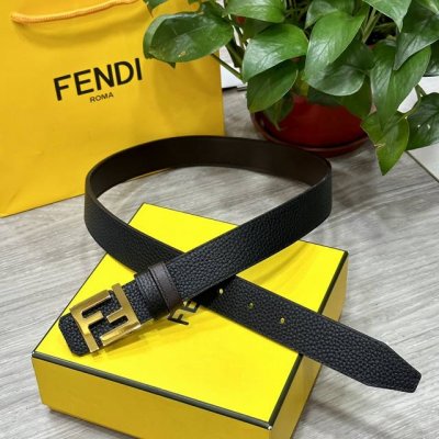 Fendl Women's belt width 3.0cm, same as Fendi counter, made of double-sided firs