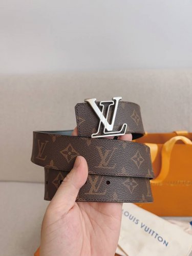 lv Line 40Mm Double-Sided Belt With Monogram Eclipse Reverse Canvas And Plain