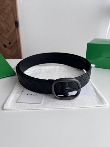 Bv 2025 Newest Men's Braided Belt, Handmade Intreccio Large Check Braided Double