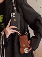 Loewe crossbody mobile phone case card case crossbody rope detachable logo hard