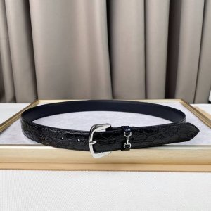 Gucci, Horsebit Buckle Belt, Women's Crocodile Pattern, 3 Cm