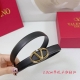 2.0Cm Valentino Plain Weave Belt, Double-Sided Top-Grain Leather, Length: .75.80