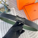 Herm S Special Leather Belt Series, Original Factory-Made Premium Stainless Stee