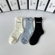 Special boutique packaging Chanel new style embroidered mid-length slouch socks!