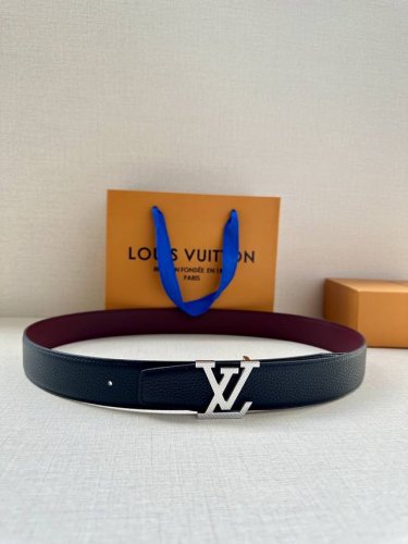 Special This 3.4-Inch-Wide Lv Heritage Double-Sided Belt Features Grained And Sm