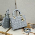 Five-grid sheepskin blue My Lady new design, flap bag, one-shoulder handbag cla