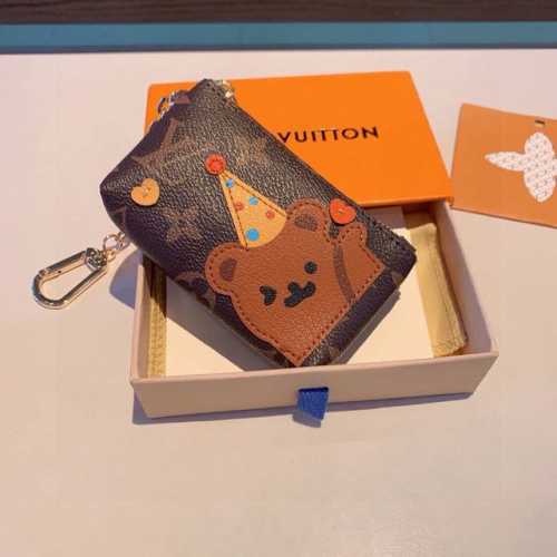 Exclusive new Lv cartoon old flower coin purse bag, classic old flower earphone