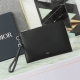 A5 Clutch Black grained calfskin leather Cd Icon logo P10,000 Reference: 2Esca49