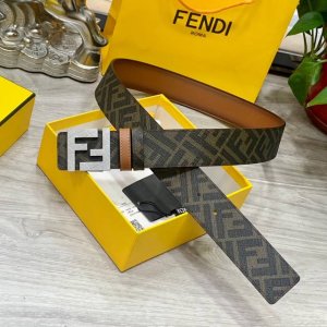 Fendi Same style as Fendi counters Width 4.0cm Double ring reversible belt Ff pr