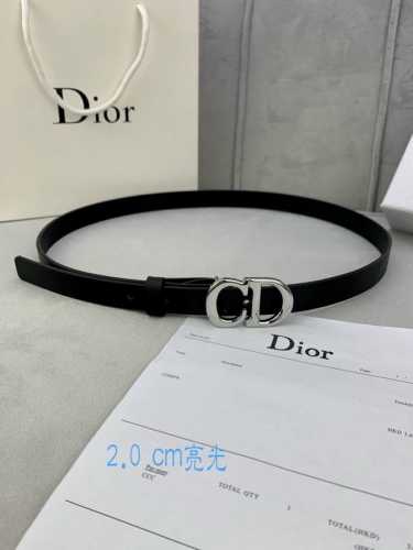 Width 2.0 Cm Dior Saddle Imported Calfskin Belt With Metal Cd Logo, Made With Im