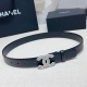 3.0cm Chanel belt, double-sided top-grain cowhide, lengths: 75, 80, 85, 90, 95,