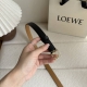 High-volume release: Loewe pebbled leather belt. Anchor buckle, 2.0cm wide, five