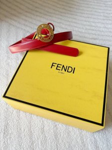 Special Fendi Women's Small Waist Belt, 2.0 Cm Wide, Made Of Double-Sided Smooth