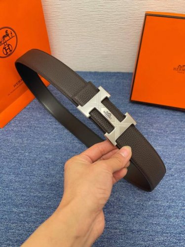 Hermes Original Hermes, Width 3.8 Cm, Imported Authentic Leather Belt Body, Doub