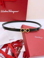 Ferragamo # Classic Gancio belt for women Smooth calfskin plain surface, full of