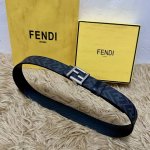 Fendi full packaging, same style as in boutiques, 4.0cm wide, double-ring revers