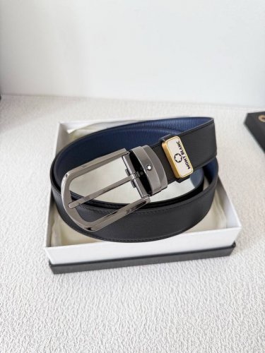 Product Name: Montblanc Original Belt, Leather Belt, Model: Pin Buckle, New Styl